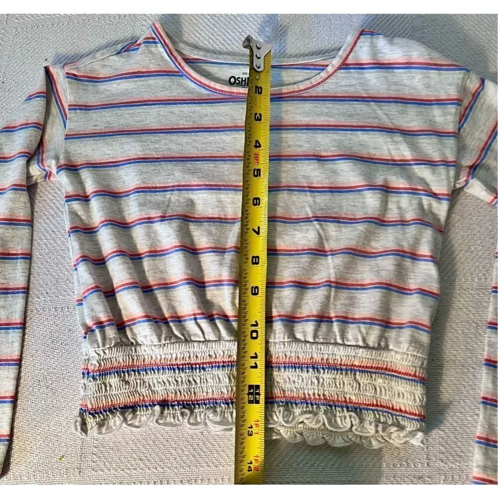 OshKosh B'Gosh Striped Shirt Girls Size 6/6X